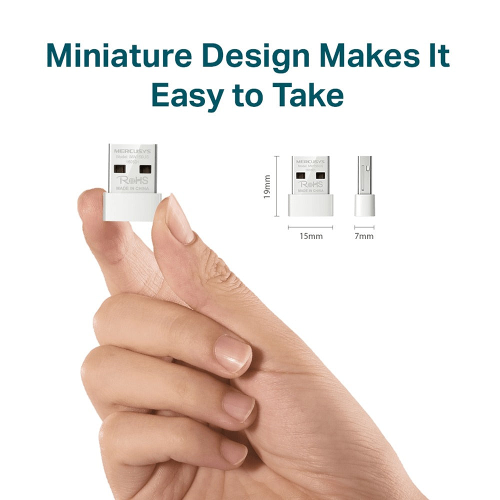 محول واي فاي USB ميركوسيس MW150US، سرعة 150 ميجابت في الثانية