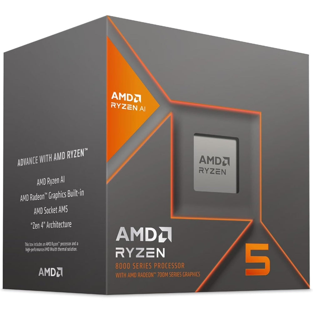 AMD Ryzen 5 8600G Processor, 6 Cores, 12 Threads, AMD Radeon 760M Graphics, AM5