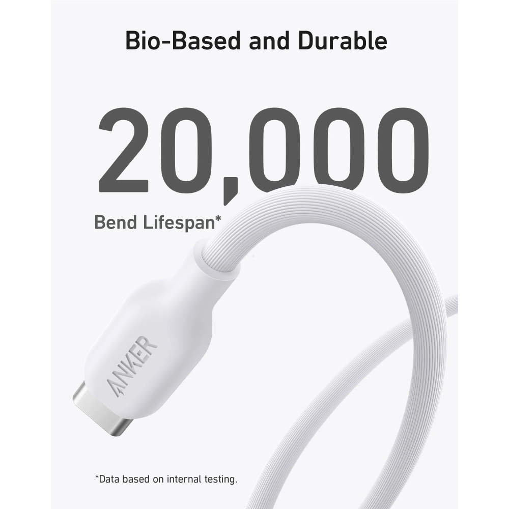 كابل USB-C إلى لايتنينج انكر 542 A80B1H21، قدرة 30 وات - 0.9 متر