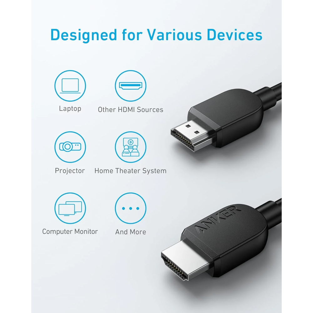 كابل HDMI انكر A8742H11 بدقة 8K/4K - طول 1.8 متر