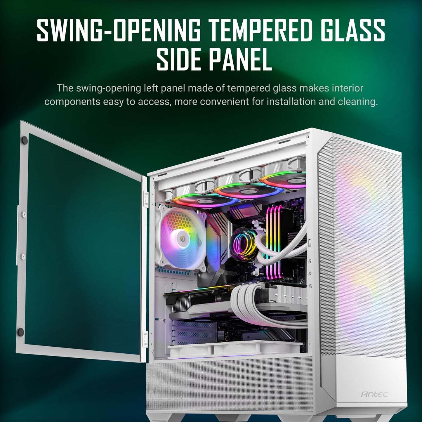 Antec NX416L Mid-Tower PC Case with 3 ARGB Fans