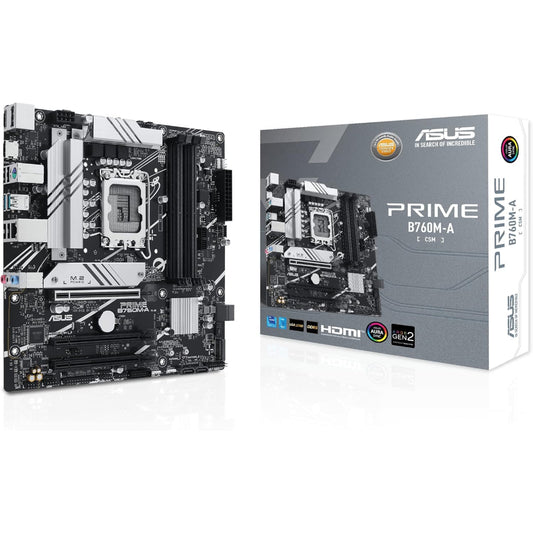 Asus PRIME B760M-A-CSM Motherboard, LGA 1700 Socket, DDR5 Memory