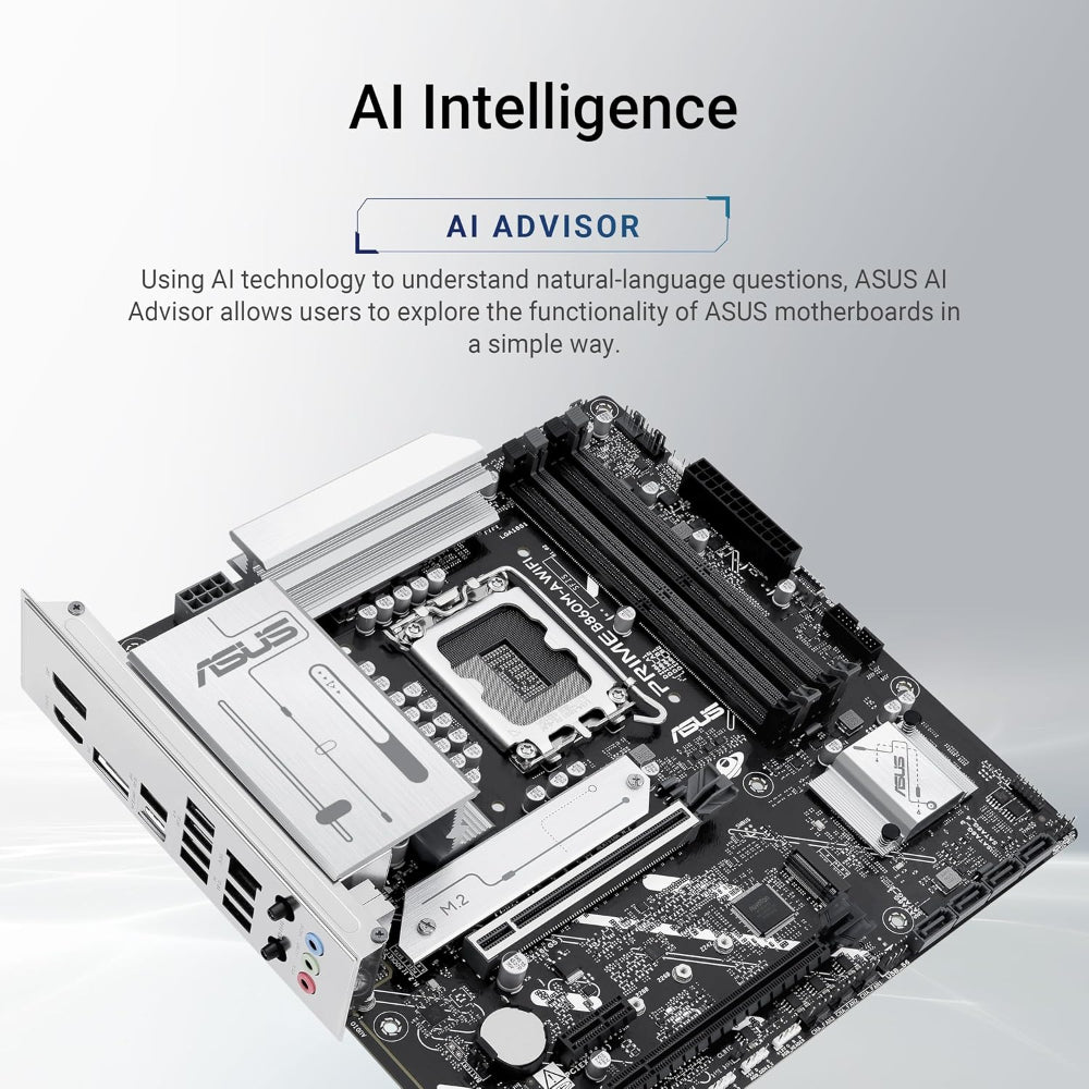 Asus PRIME B860M-A Wi-Fi 6E Motherboard, LGA 1851 Socket, DDR5 Memory