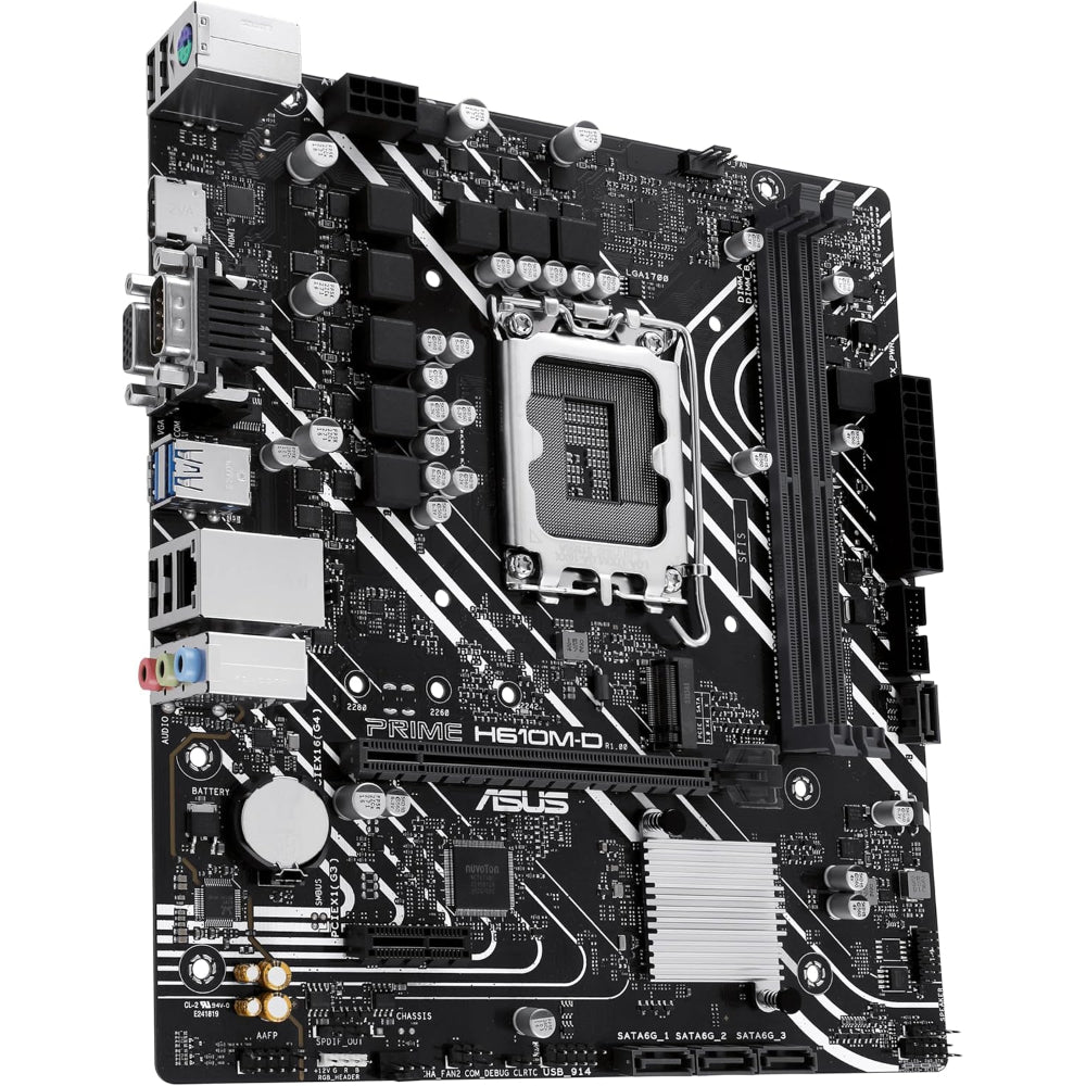 Asus PRIME H610M-D Motherboard, LGA 1700 Socket, DDR5 Memory