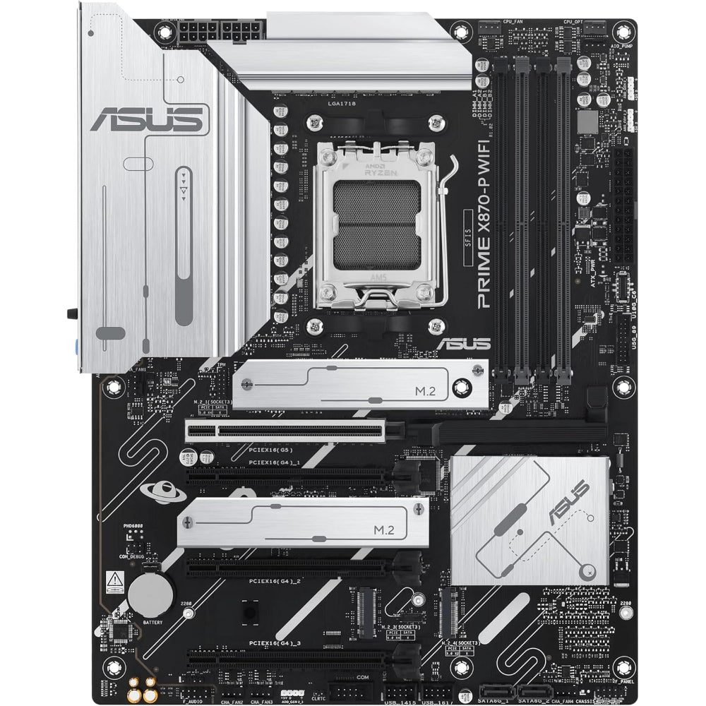 Asus PRIME X870-P Wi-Fi 7 Motherboard, AM5 Socket, DDR5 Memory