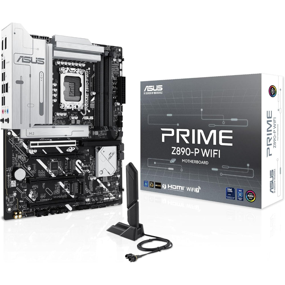 Asus PRIME Z890-P WIFI 7 Motherboard, LGA 1851 Socket, DDR5 Memory