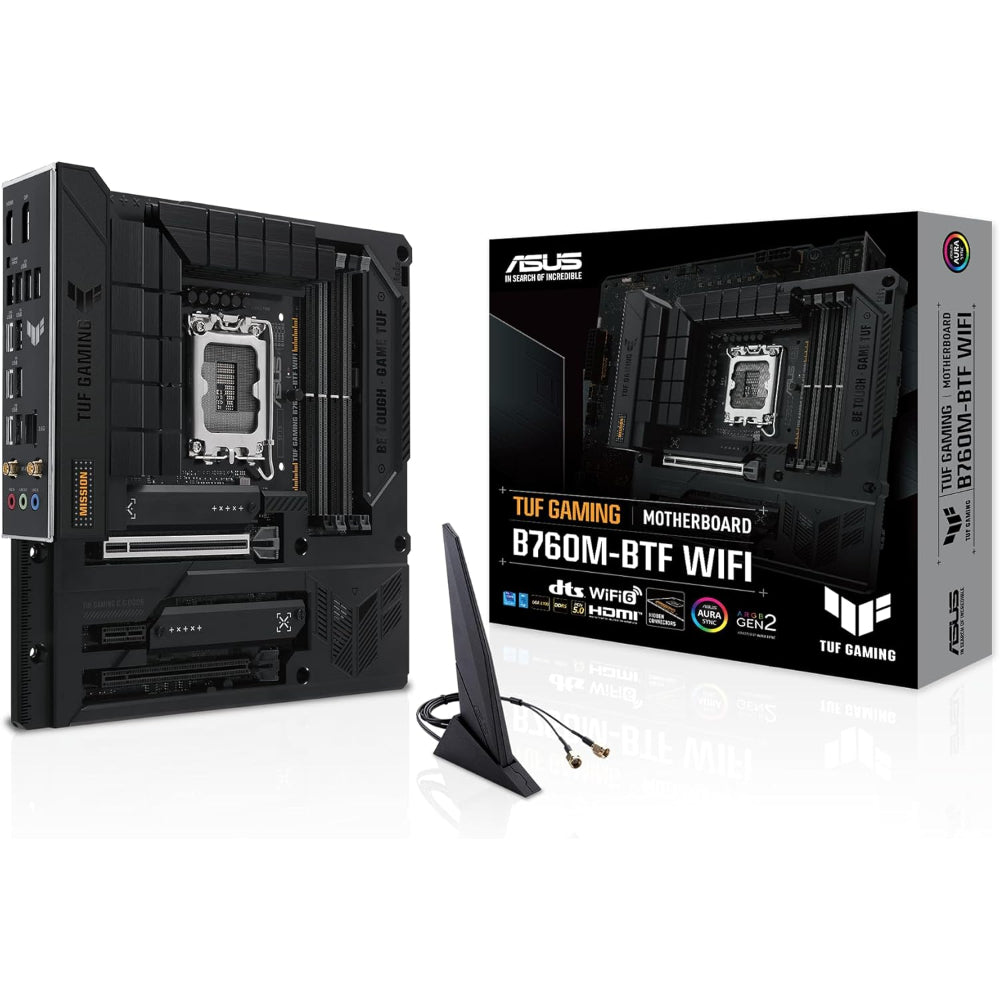 Asus TUF GAMING B760M-BTF Wi-Fi 6 Motherboard, LGA 1700 Socket, DDR5 Memory