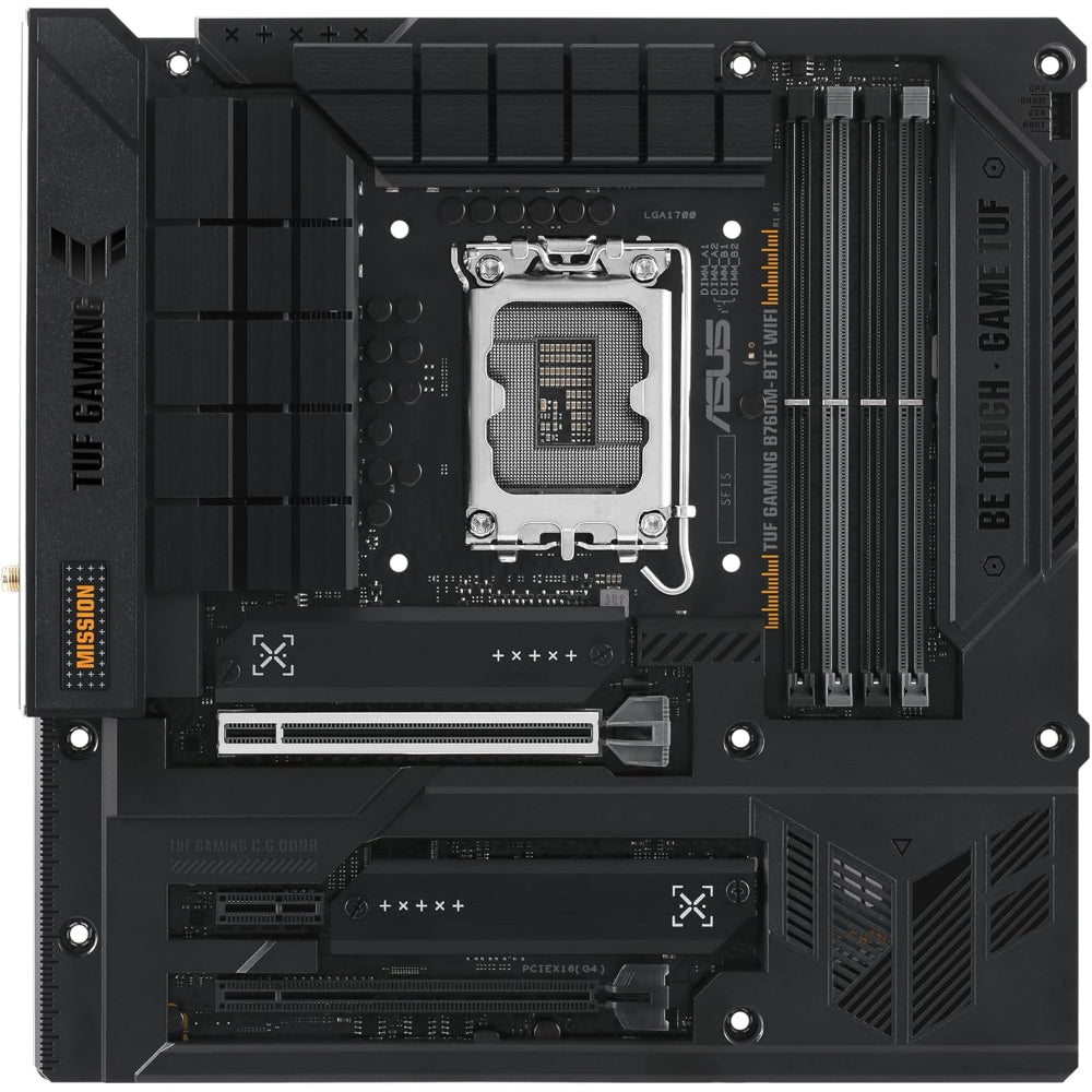 Asus TUF GAMING B760M-BTF Wi-Fi 6 Motherboard, LGA 1700 Socket, DDR5 Memory