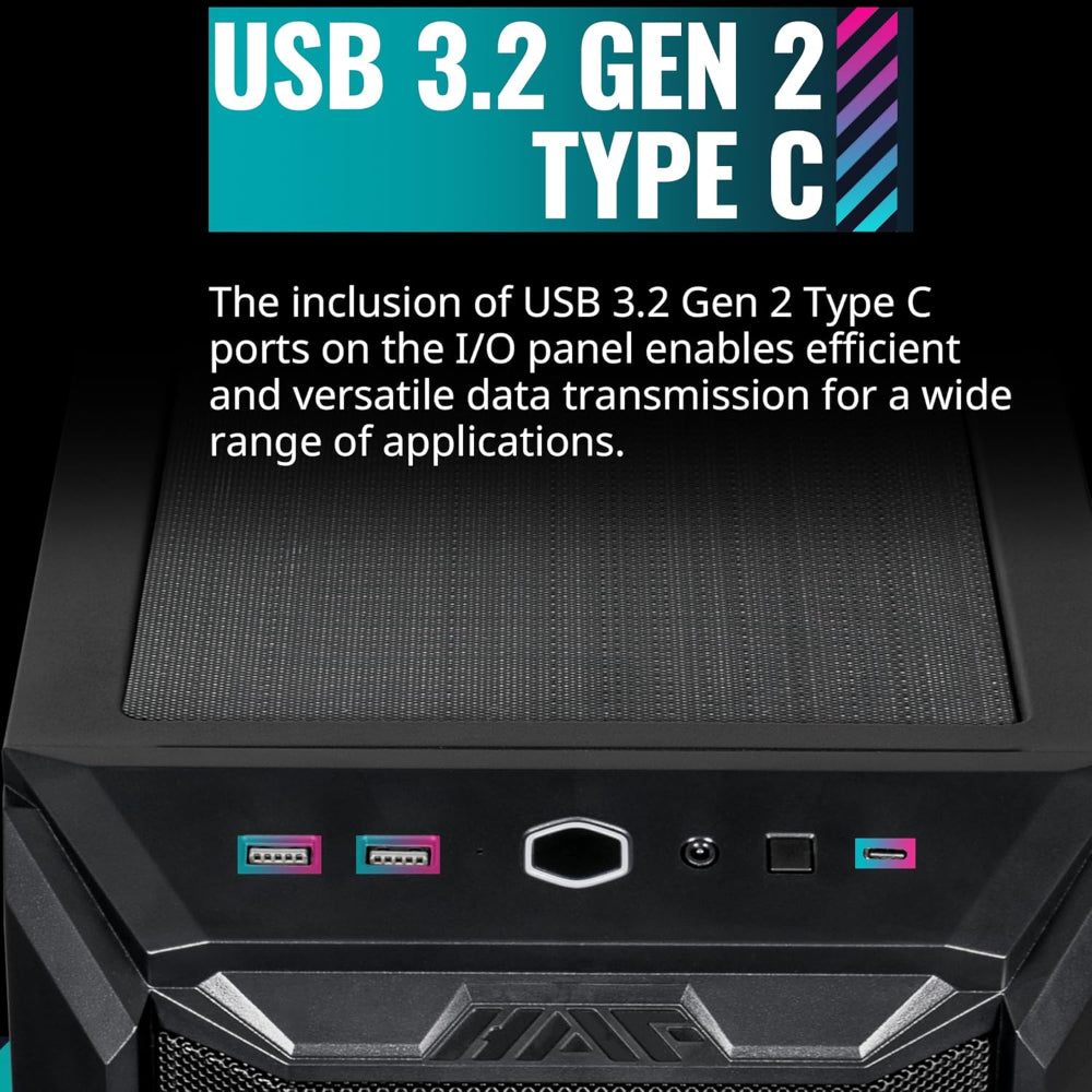 Cooler Master HAF 500 ATX Mid-Tower PC Case with 3 ARGB Fans