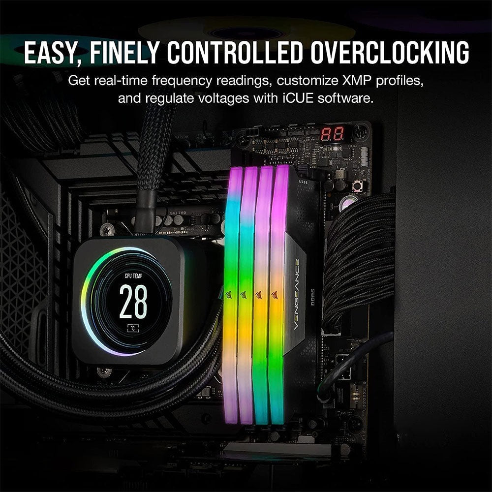 رام DDR5 كورسير فينجينس RGB سعة 32 جيجابايت (2 × 16 جيجابايت) بسرعة 6400 ميجاهرتز