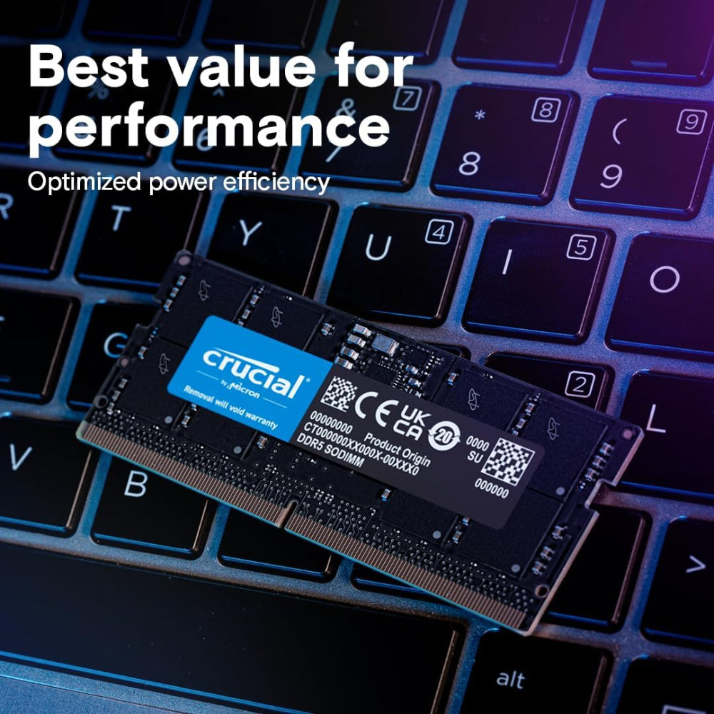 Crucial 8GB DDR5 Laptop RAM 4800MHz