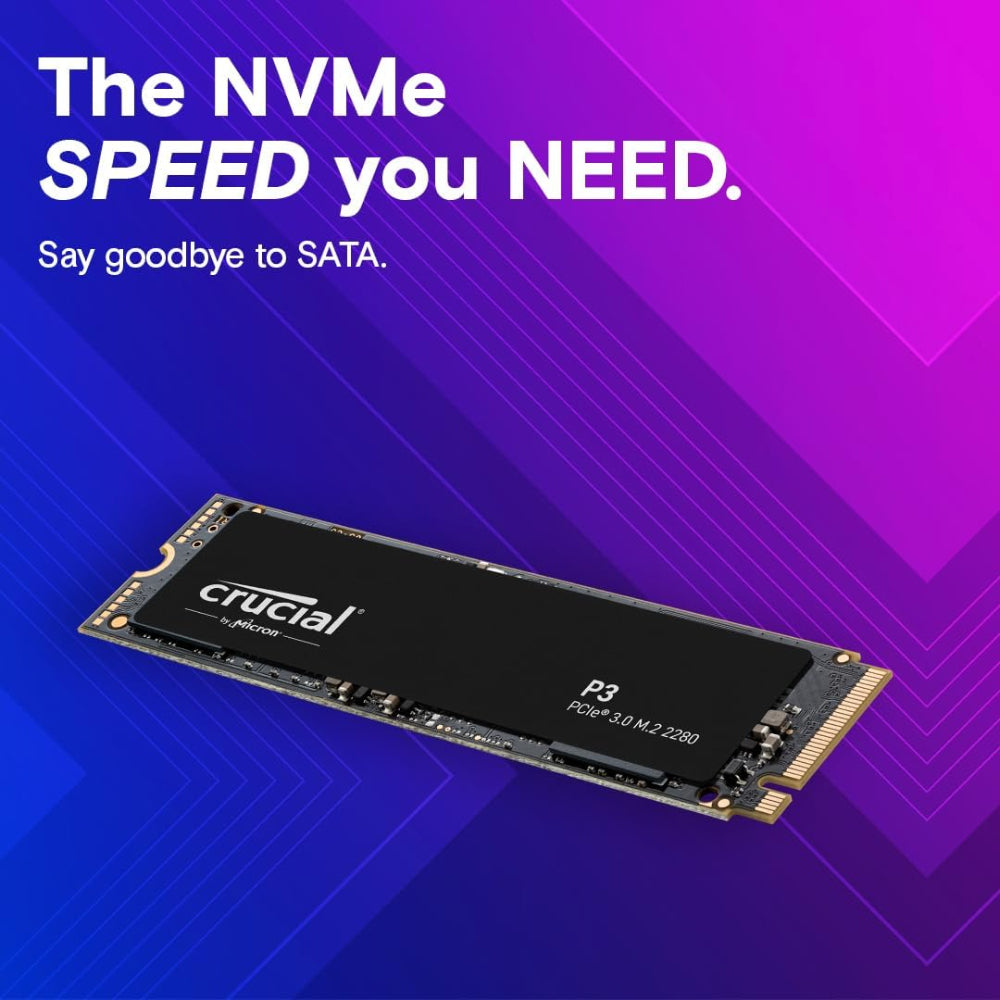 درايف NVMe M.2 SSD كروشال P3 سعة 1 تيرابايت - 3500 ميجابايت/ثانية
