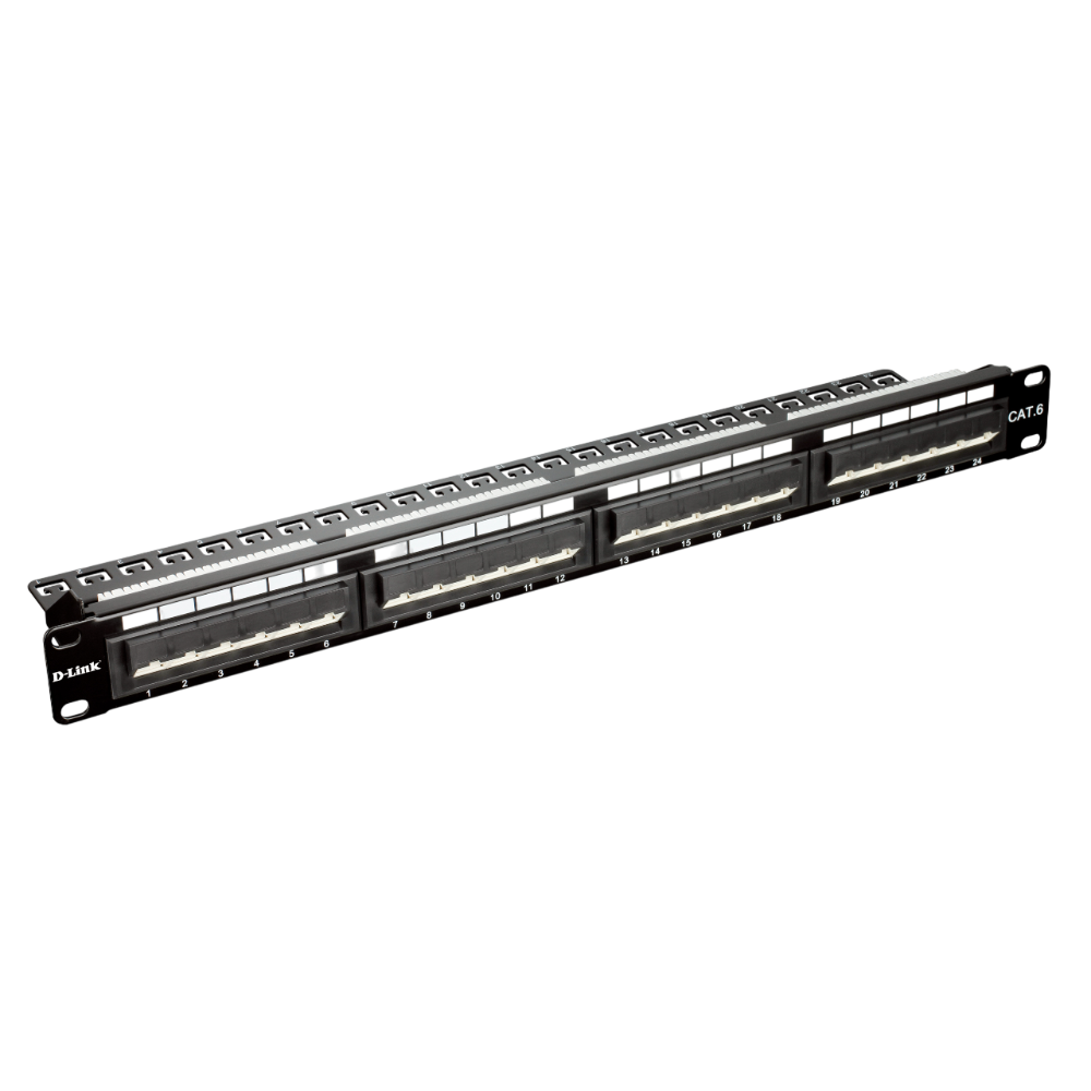 باتش بانل Cat6 Fully Loaded دي لينك NPP-C61BLK242، عدد 24 منفذ