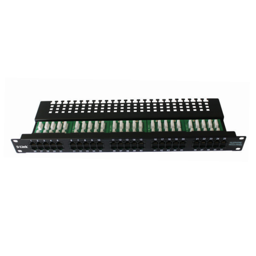 D-Link NPP-5V1BLK501 Voice Patch Panel, 50 Ports