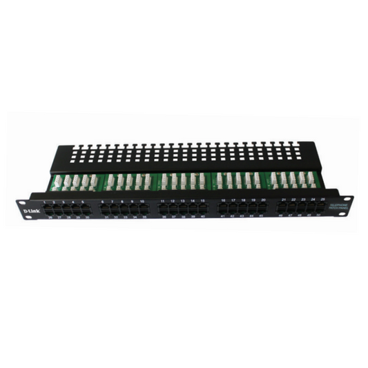 D-Link NPP-5V1BLK501 Voice Patch Panel, 50 Ports