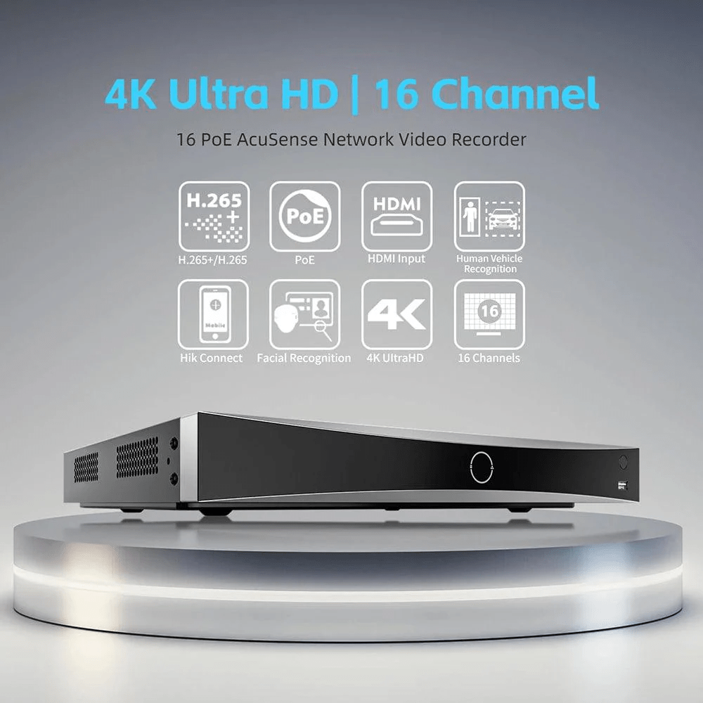 مسجل فيديو شبكي NVR هيكفيجن DS-7616NXI-K2/16P، عدد 16 قناة