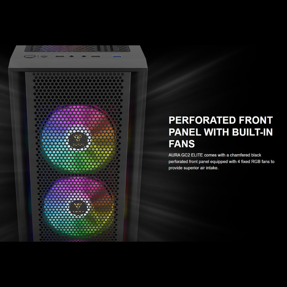 Gamdias Aura GC2 Elite Mid-Tower PC Case with Aura GP750 750W PSU