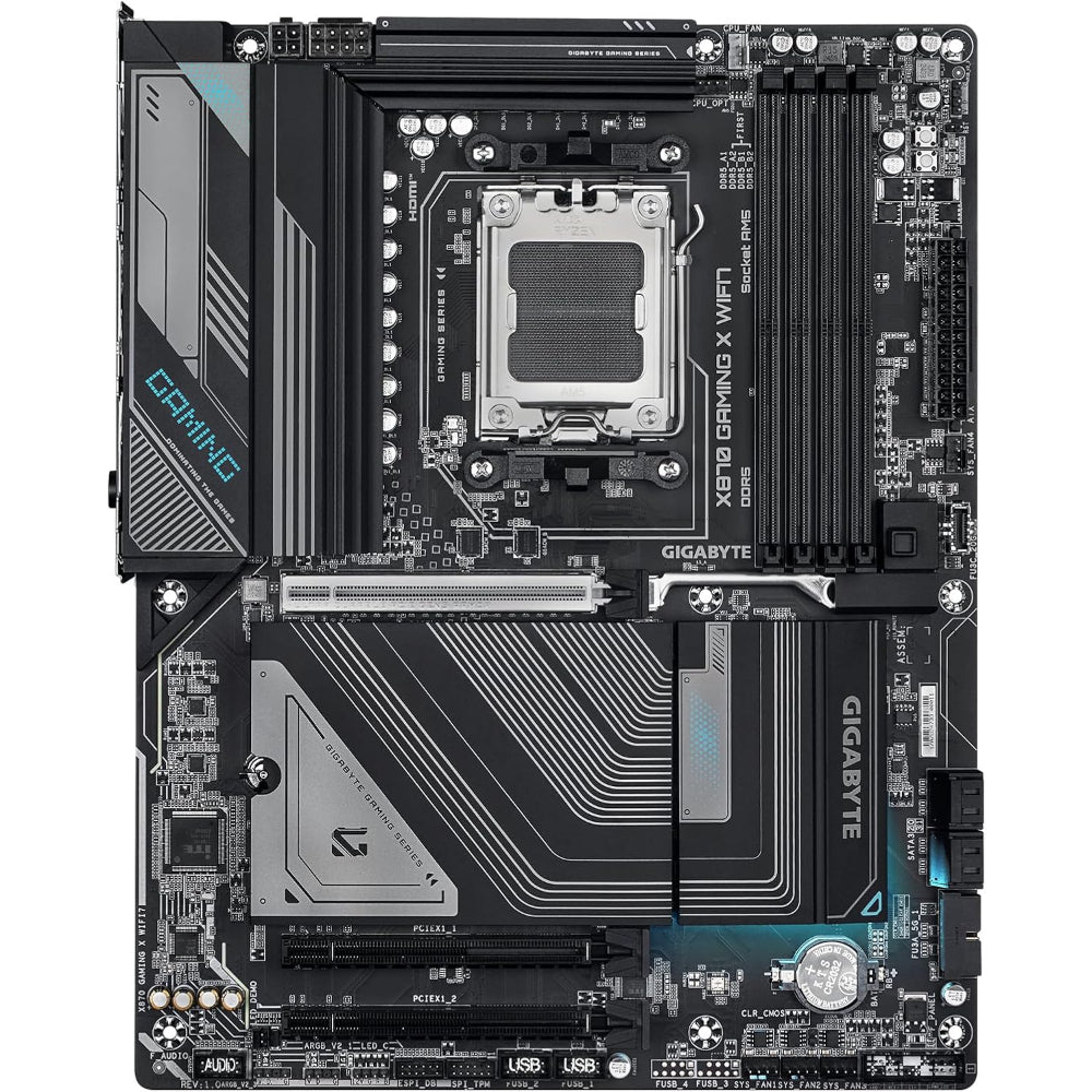 Gigabyte X870 GAMING X WIFI7 Motherboard, AM5 Socket, DDR5 Memory