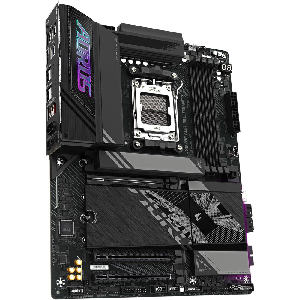 مازر بورد جيجابايت X870E اوروس ايليت واي فاي 7، مقبس AM5، ذاكرة DDR5