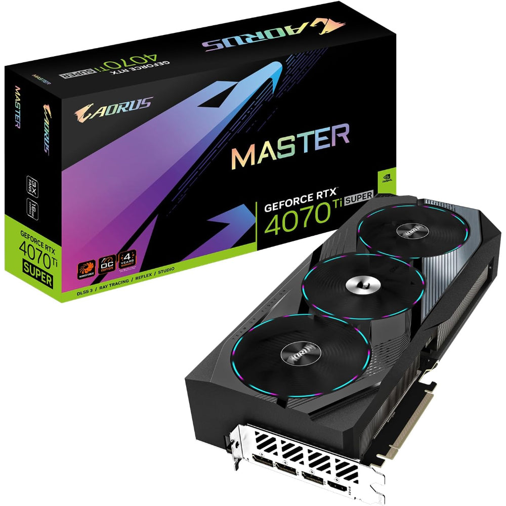 كارت شاشة جيجابايت اوروس جي فورس RTX 4070 Ti سوبر ماستر 16 جيجابايت GDDR6X