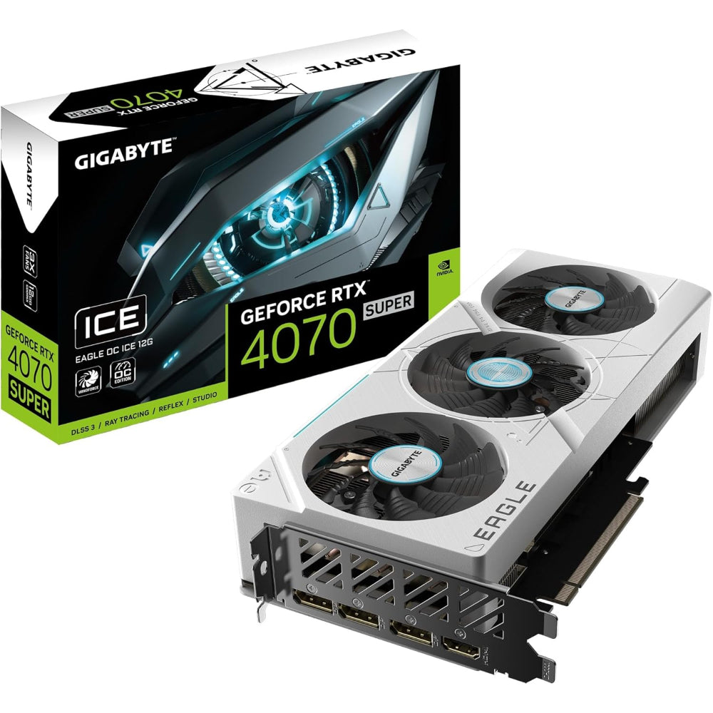 كارت شاشة جيجابايت جي فورس RTX 4070 Ti سوبر ايجل OC ICE ذاكرة 12 جيجابايت GDDR6X