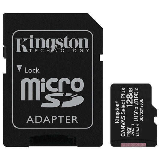 Kingston Canvas Select Plus Micro SD Memory Card With Adapter - 128GB