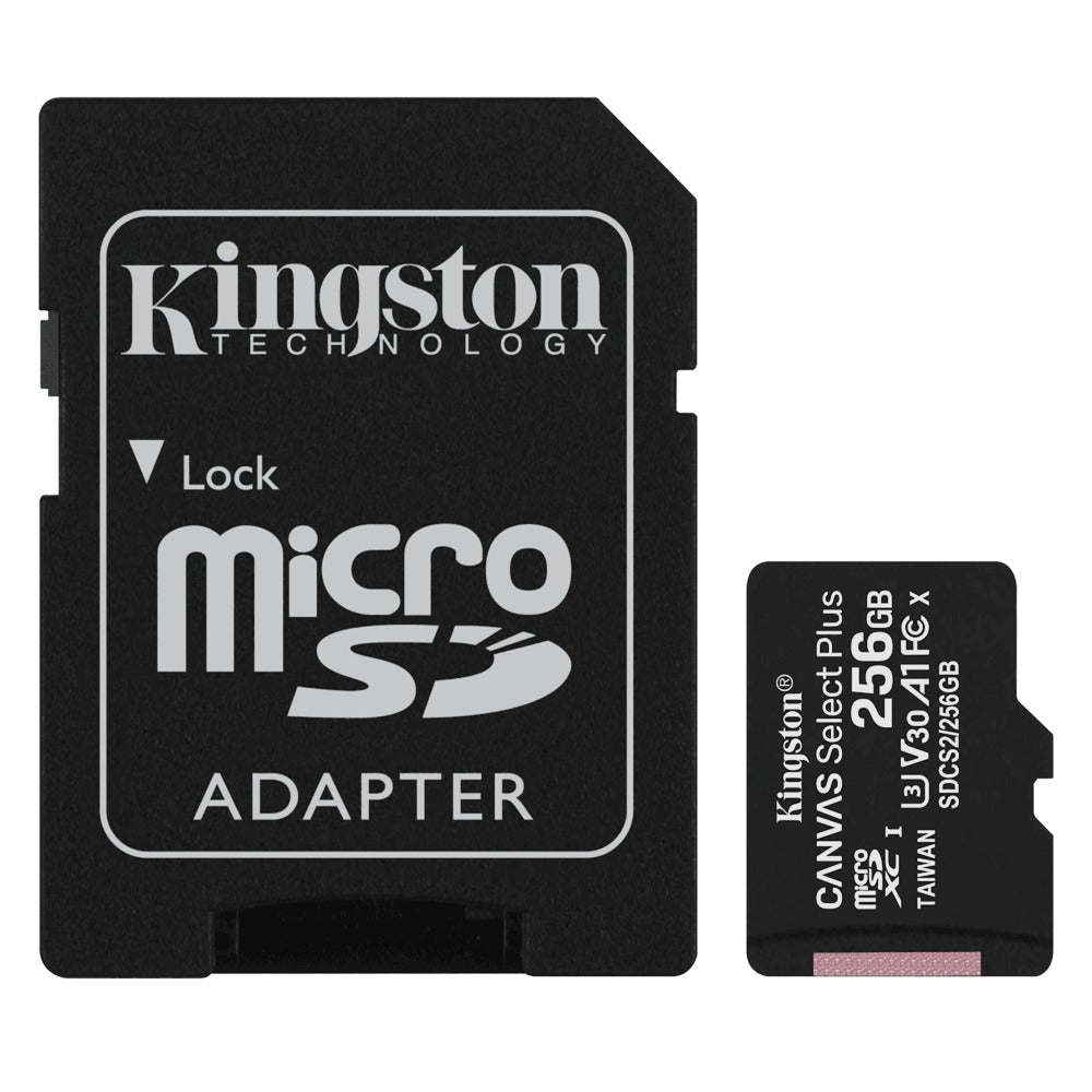 Kingston Canvas Select Plus Micro SD Memory Card With Adapter - 256GB