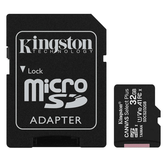 Kingston Canvas Select Plus Micro SD Memory Card With Adapter - 32GB