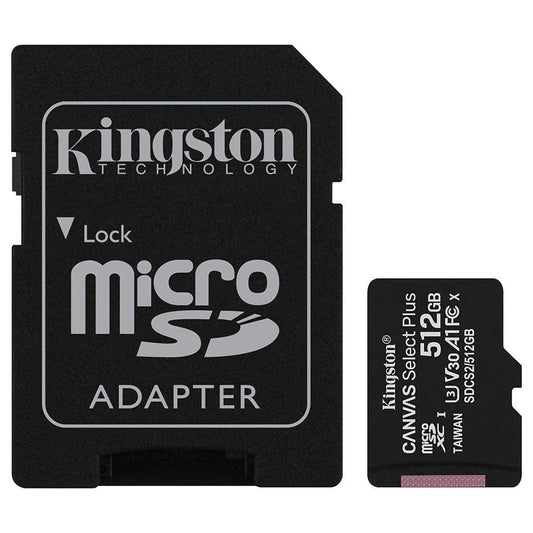 Kingston Canvas Select Plus Micro SD Memory Card With Adapter - 512GB
