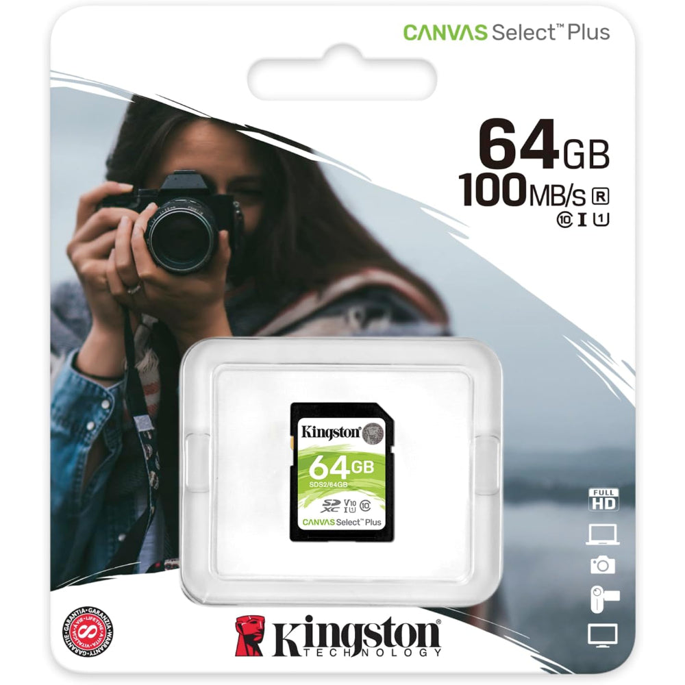 Kingston Canvas Select Plus SD Memory Card - 64GB