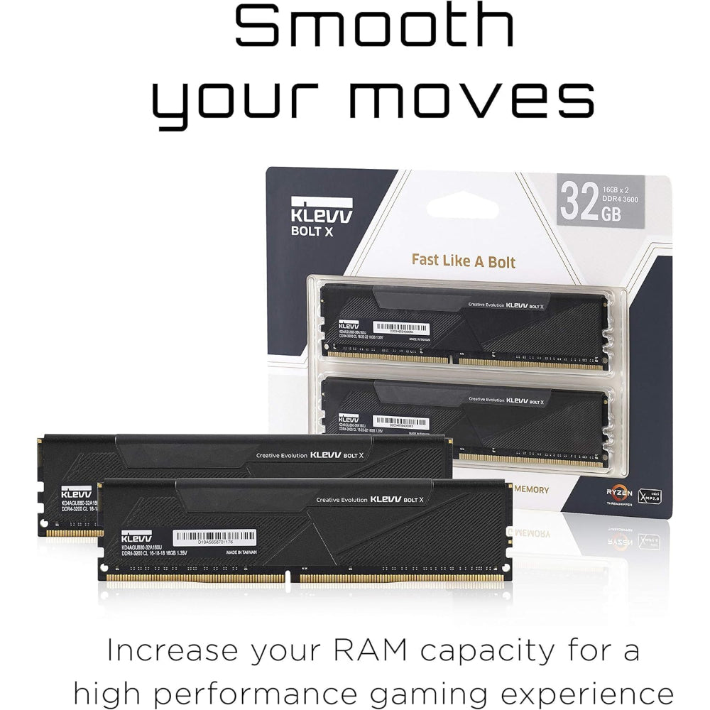رام DDR4 كليف بولت X سعة 32 جيجابايت (2 × 16 جيجابايت) بسرعة 3200 ميجاهرتز