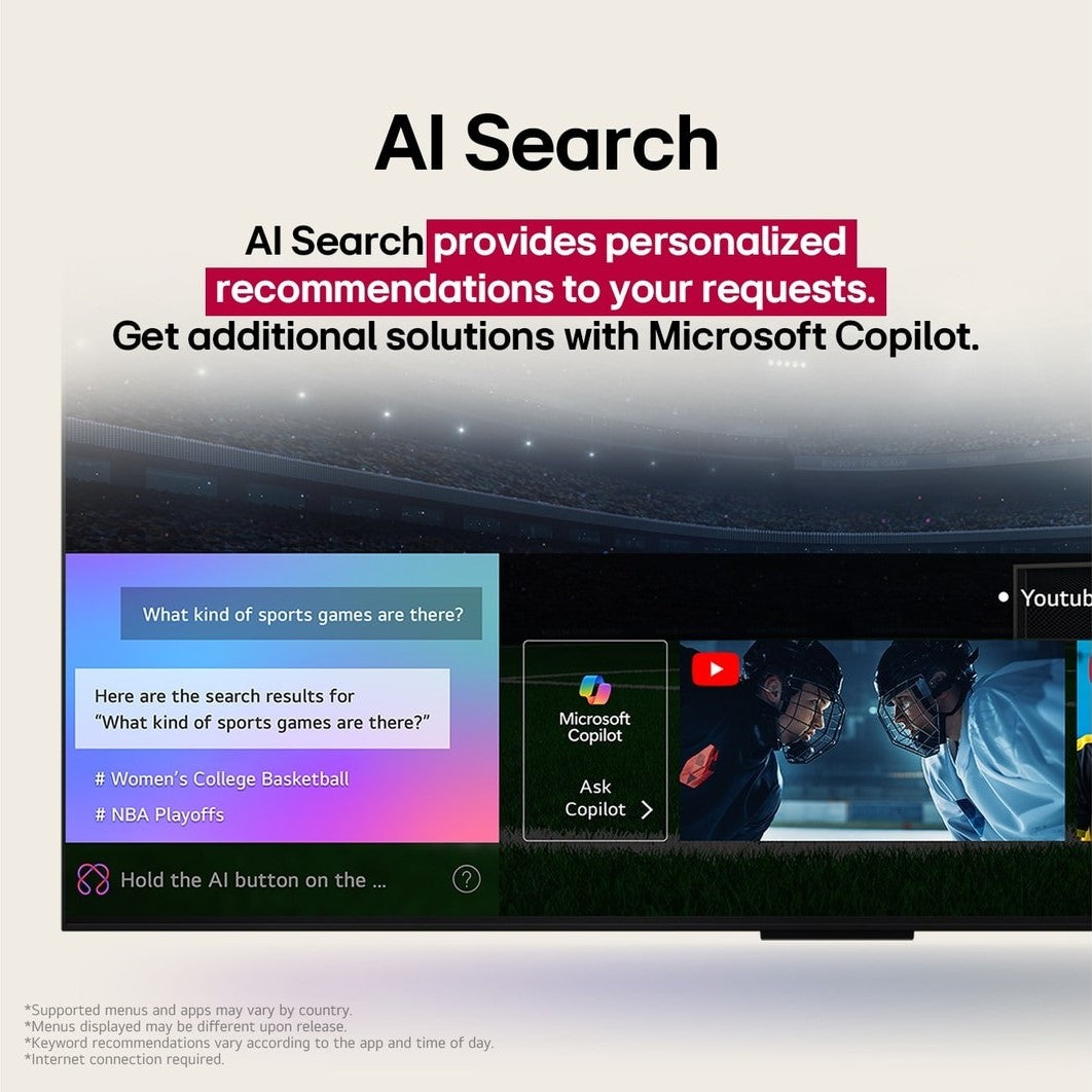 تلفزيون سمارت 4K UHD ال جي، مقاس 50 بوصة، مع ريموت AI ماجيك - webOS25 50UA85006LA