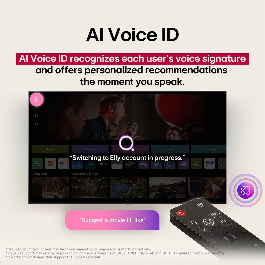 تلفزيون سمارت 4K ال جي بتقنية نانو سيل، مقاس 86 بوصة، مع ريموت AI ماجيك - webOS25 86NANO80A6A