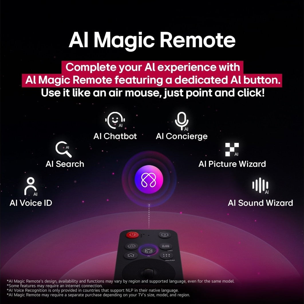 تلفزيون سمارت 4K ال جي بتقنية نانو سيل، مقاس 86 بوصة، مع ريموت AI ماجيك - webOS25 86NANO80A6A