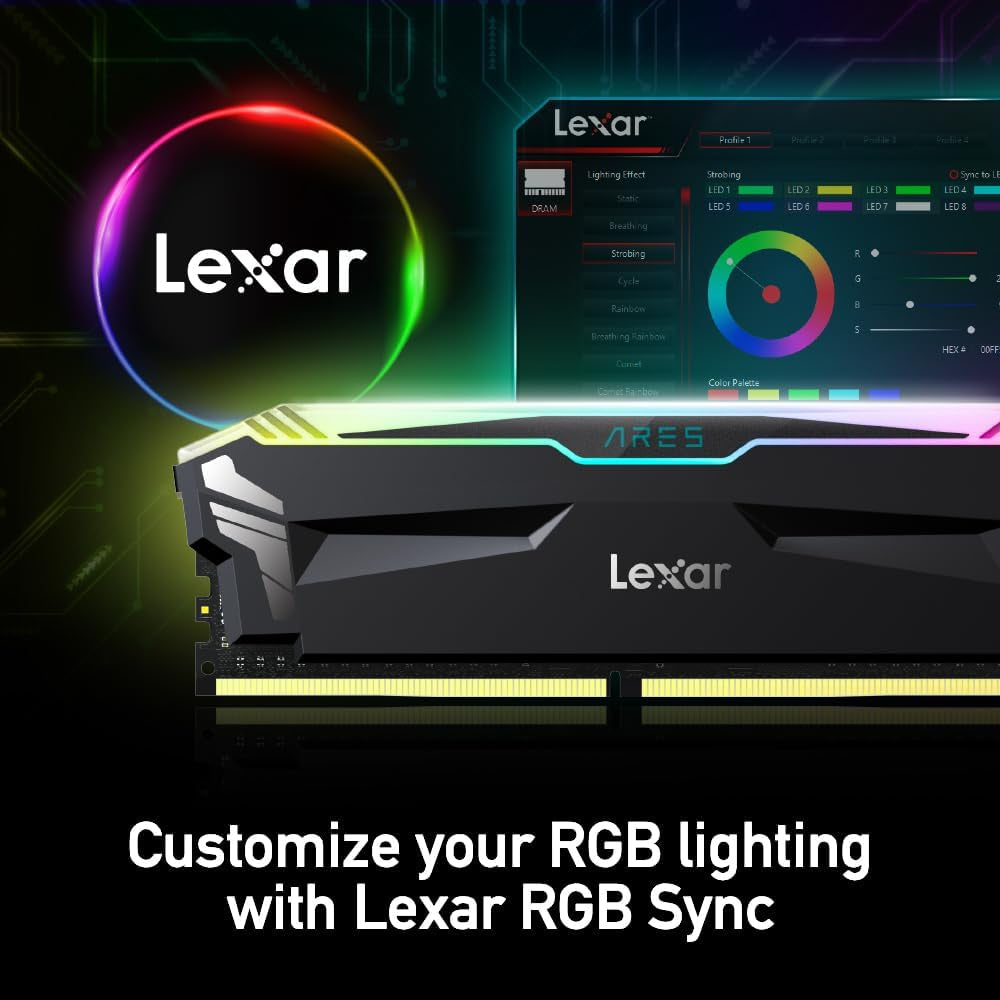 Lexar ARES RGB 16GB (2 × 8GB) DDR4 RAM 3600MHz