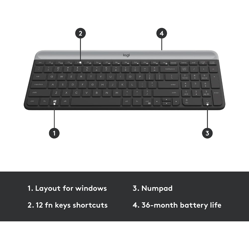 كيبورد وماوس لاسلكي لوجيتك MK470 سليم