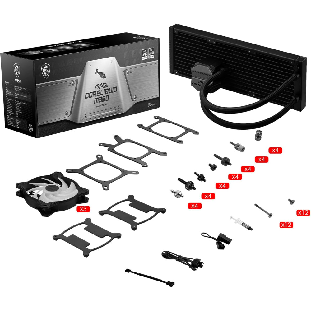 MSI MAG CORELIQUID M360 ARGB Cooling Fans