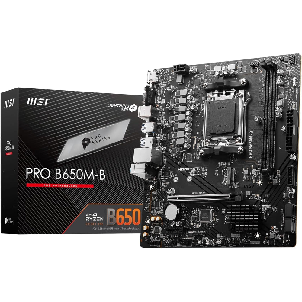 MSI PRO B650M-B Motherboard, AM5 Socket, DDR5 Memory