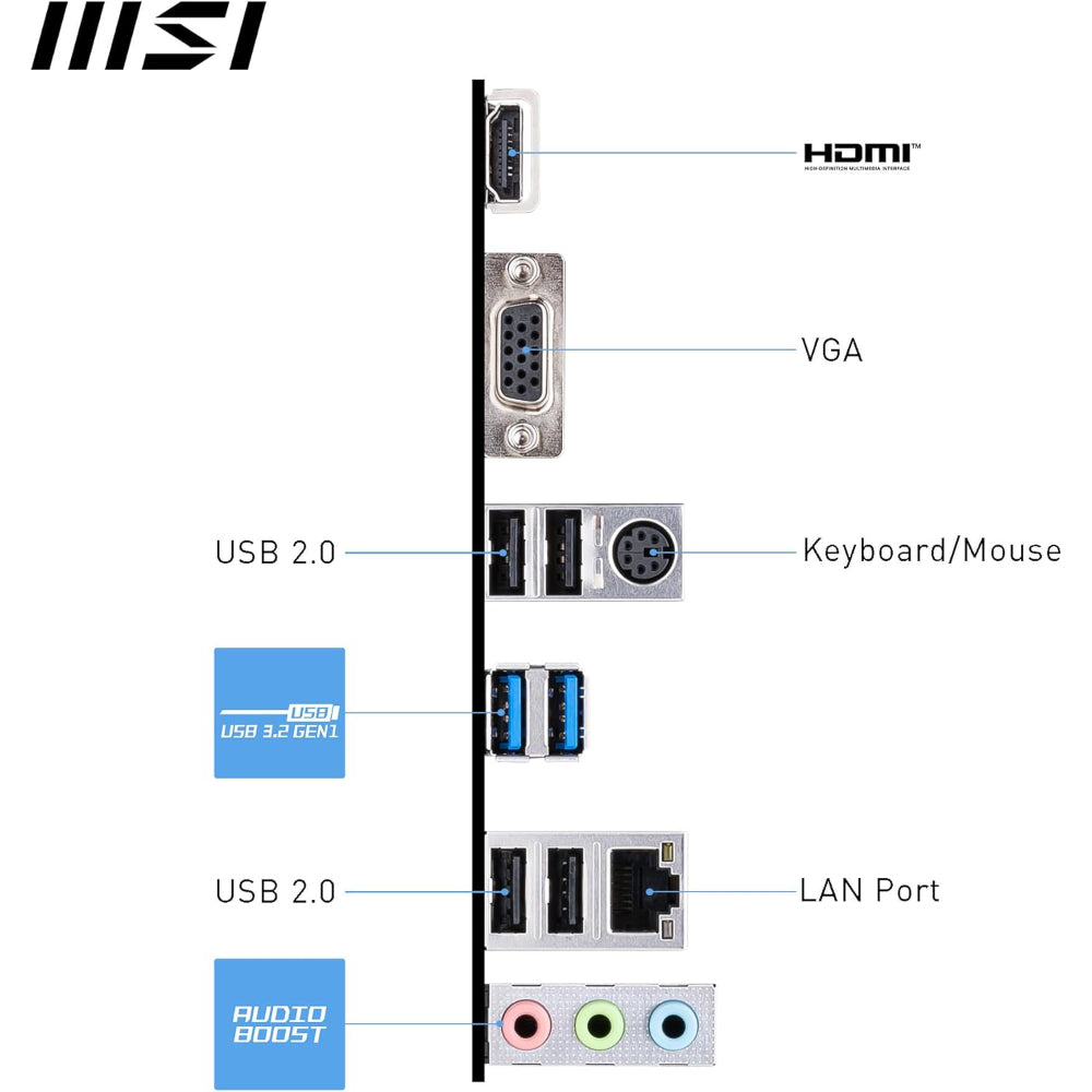 MSI PRO B760M-E Motherboard, LGA 1700 Socket, DDR5 Memory