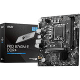 MSI PRO B760M-E Motherboard, LGA 1700 Socket, DDR4 Memory