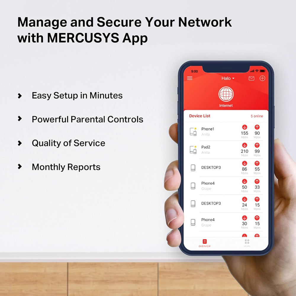 نظام اكسيس بوينت واي فاي للمنزل ميركوسيس هالو H30G AC1300، سرعة 1300 ميجابايت في الثانية (3 قطع)