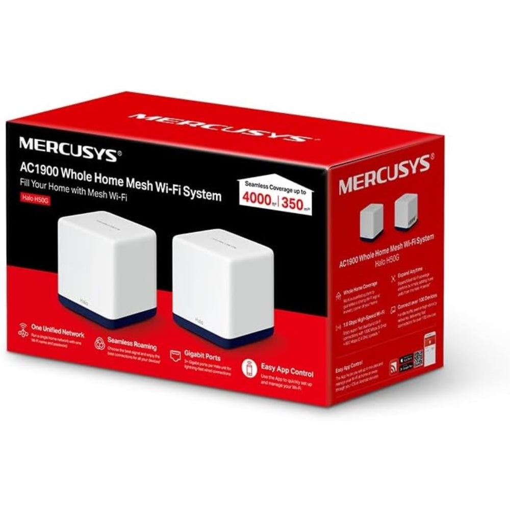 نظام اكسيس بوينت واي فاي للمنزل ميركوسيس هالو H50G AC1900، سرعة 1900 ميجابايت في الثانية (2 قطعة)