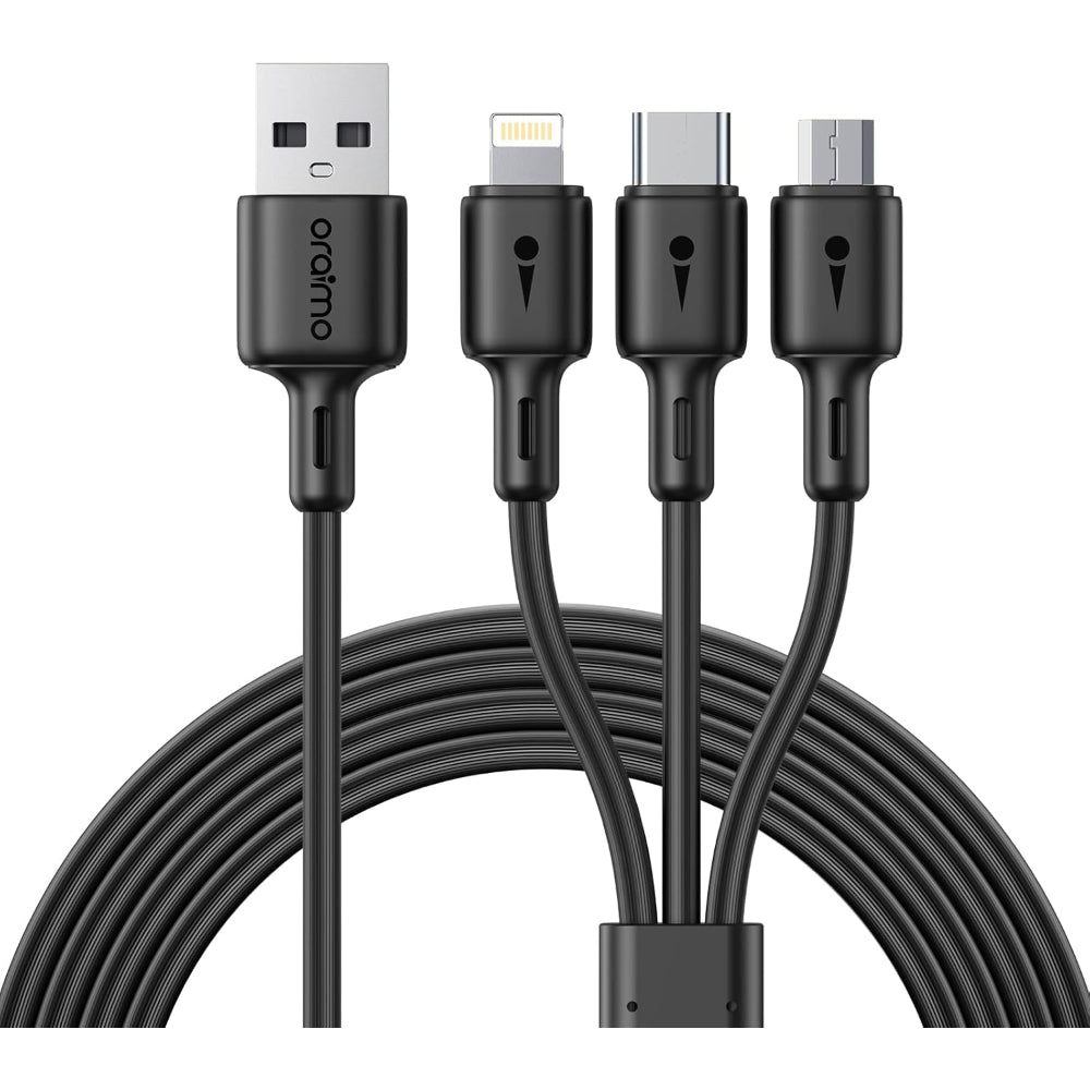 Oraimo Duraline 3 OCD-X93 3-in-1 Cable, - 1.2 Meter