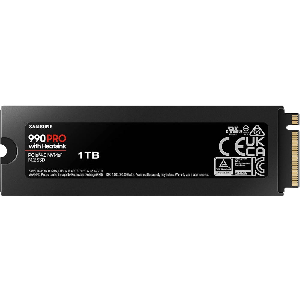 درايف NVMe M.2 SSD سامسونج 990 برو سعة 1 تيرابايت مع مشتت حراري - 7450 ميجابايت/ثانية