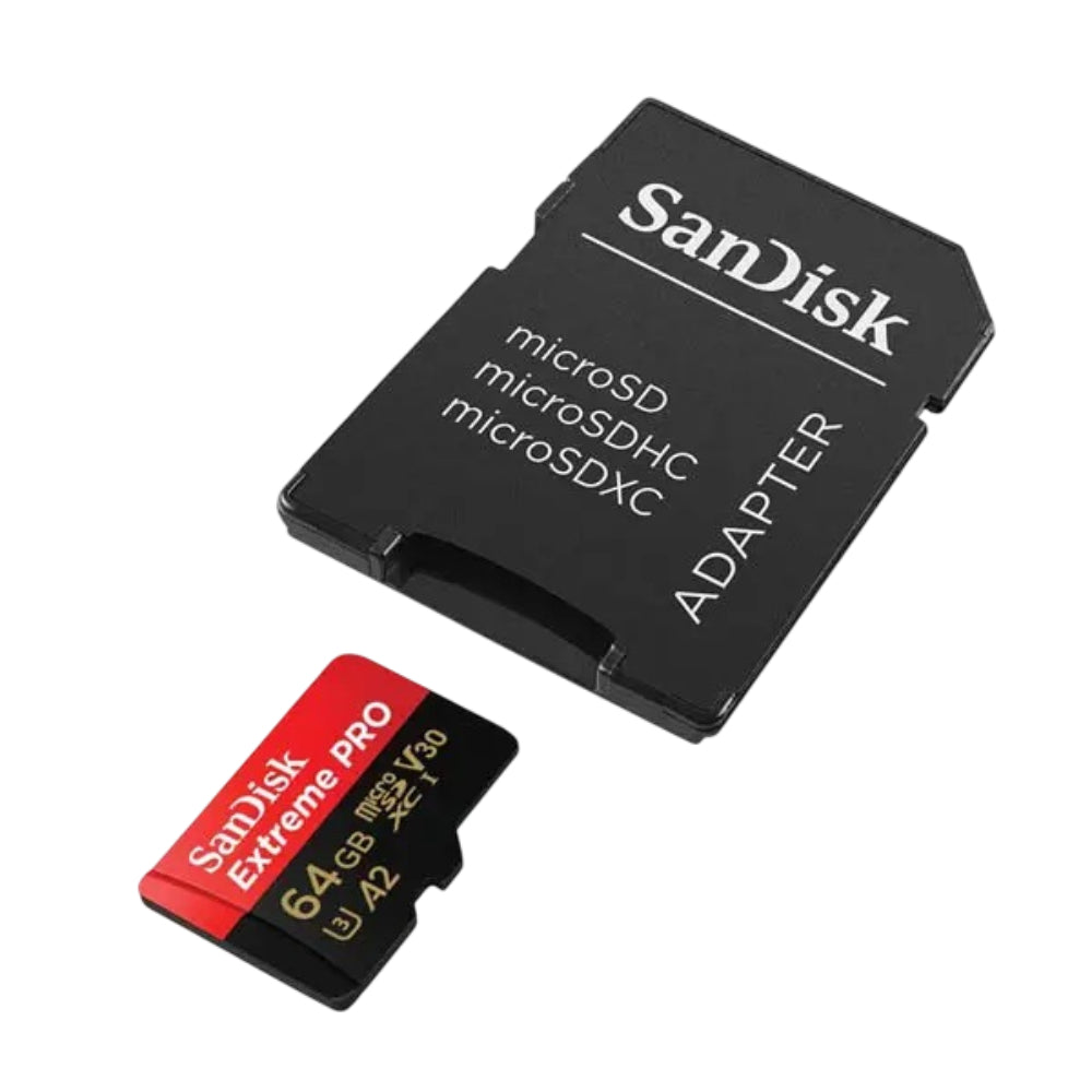 SanDisk Extreme Pro Micro SD Memory Card With Adapter - 64GB
