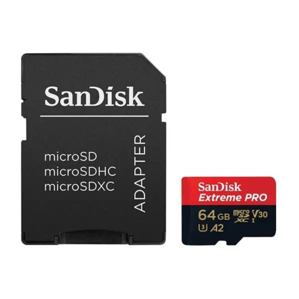 SanDisk Extreme Pro Micro SD Memory Card With Adapter - 64GB