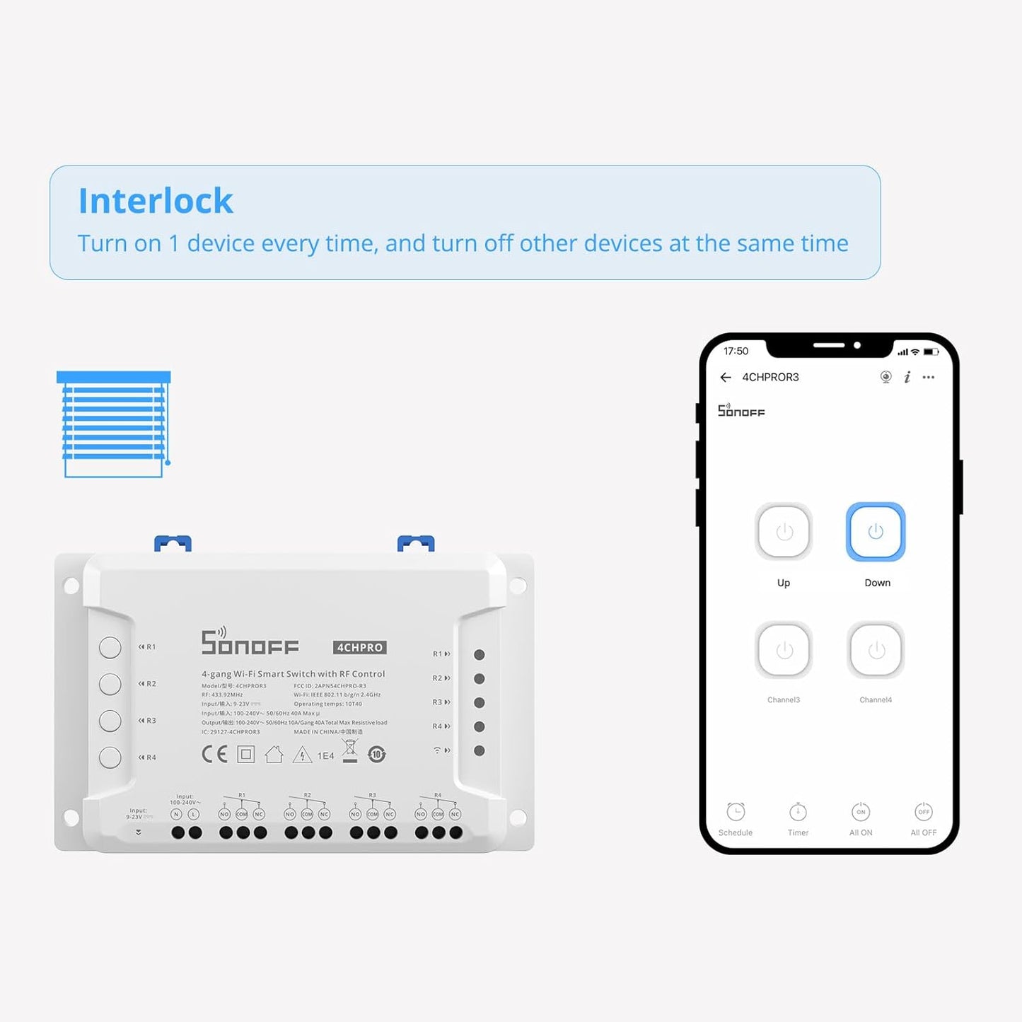 Sonoff 4CHPROR3 Wi-Fi Smart Switch