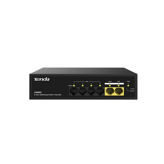 Tenda S106PC Ethernet PoE Switch - 6 Ports