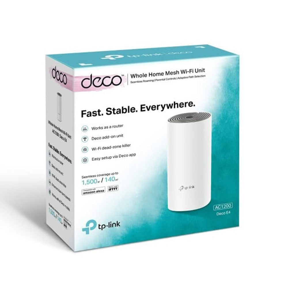 TP-Link Deco E4 AC1200 Home Mesh Wi-Fi System, 1200Mbps (1 Pack)