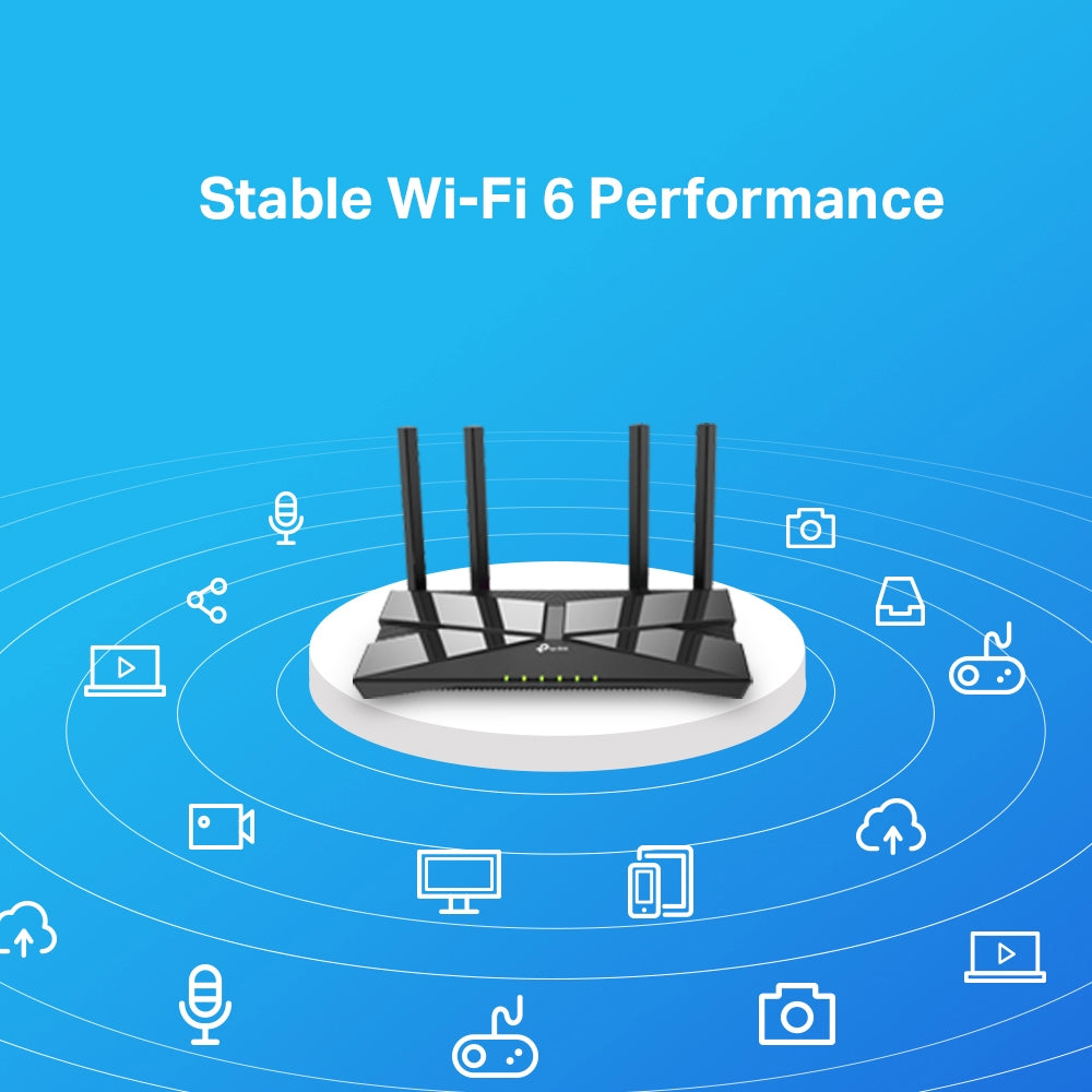 TP-Link Archer AX10 AX1500 Wi-Fi 6 Router, 4 Ports, 1500Mbps